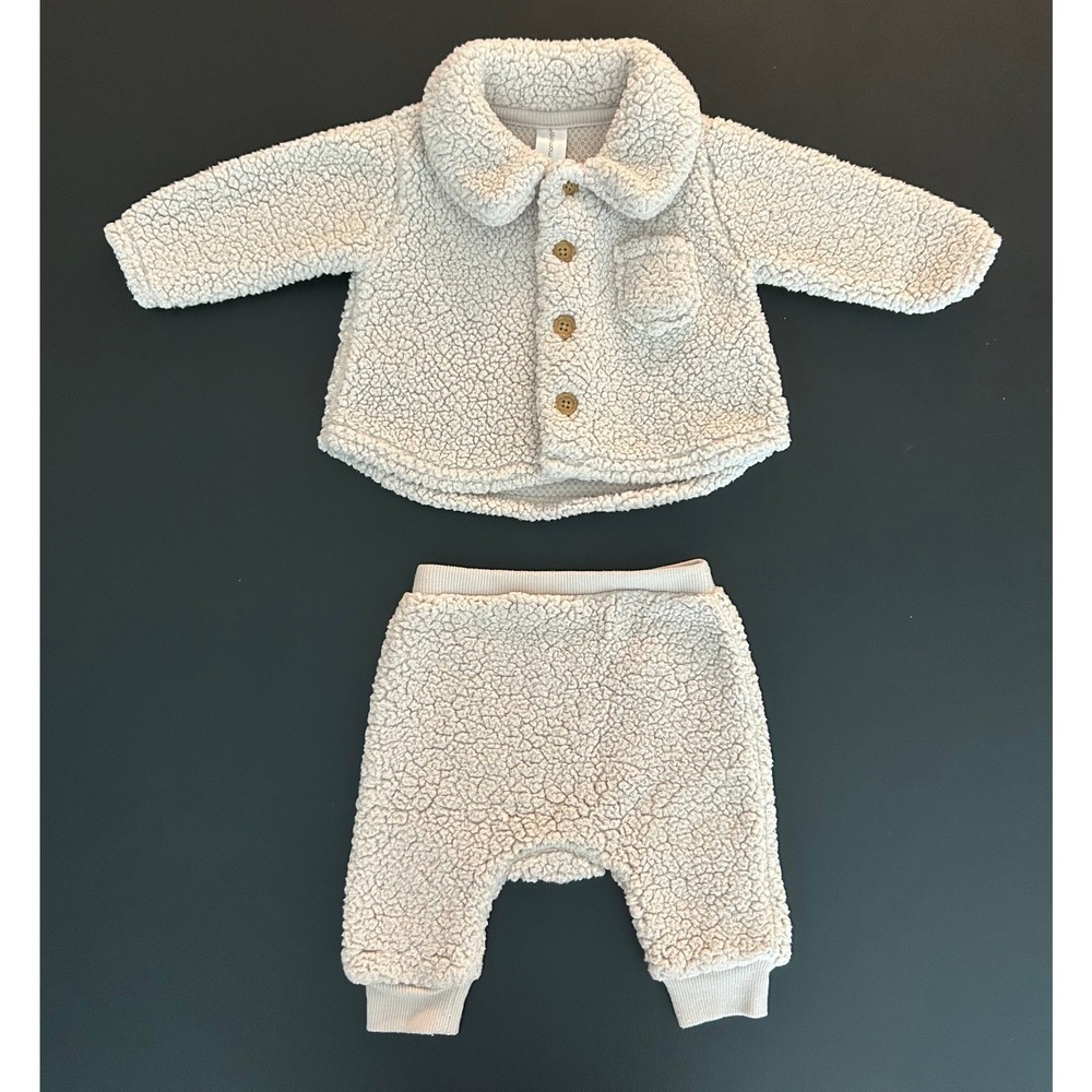 Modern Moments by Gerber Baby 0-3M Sherpa Fleece Jacket and Pants Set (0014)